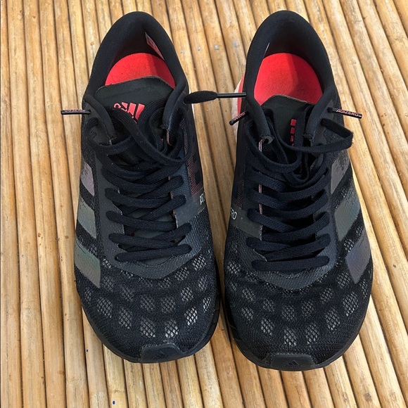 Adidas Boston 9 Black and Pink Mesh Sneakers - Picture 1 of 5